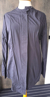 Calvin Klein Jeans Damen Bluse Popeline Baumwolle Stehkragen Langarm Gr. M