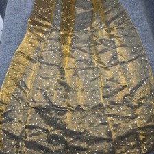 Unbranded Women's Gold Silver Stars Sheer Shawl Wrap 54 inchesx 56 inches As-Is