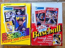 1989 & 1990 Don Russ Baseball Boxes from my Dad's estate New unopened packs