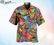 Dinosaur Colorful Art Style Hawaiian Shirt