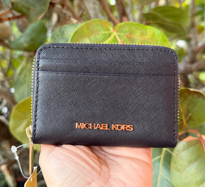 Michael Kors Jet Set Travel Zip Around Card Case Wallet | eBay