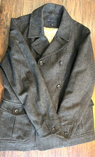 Banana Republic Double Breasted Gray Wool Blend Peacoat Men's L