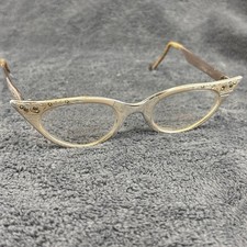 Vintage Victory 1950s Cat Eye Glasses 5 1/2 Alum. Frames Pink Tint