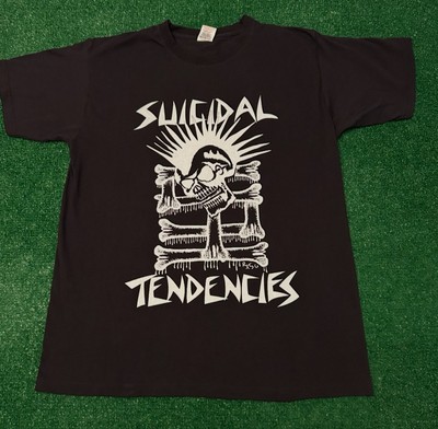 トップス 90s Suicidal Tendencies Vintage T-shirt Vintage 90s Suicidal Tendencies Band Tee Shirt VTG Double