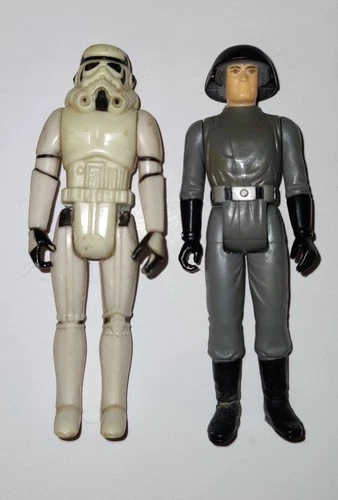 Vintage STAR WARS 1970s STORMTROOPER & DEATH SQUAD COMMANDER Kenner ORIGINAL