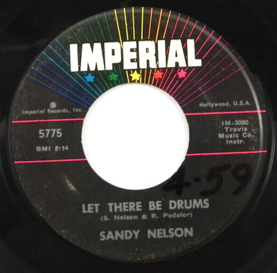 Sandy Nelson   Let There Be Drums / Quite A Beat 1961 Rock Instro 45 RPM