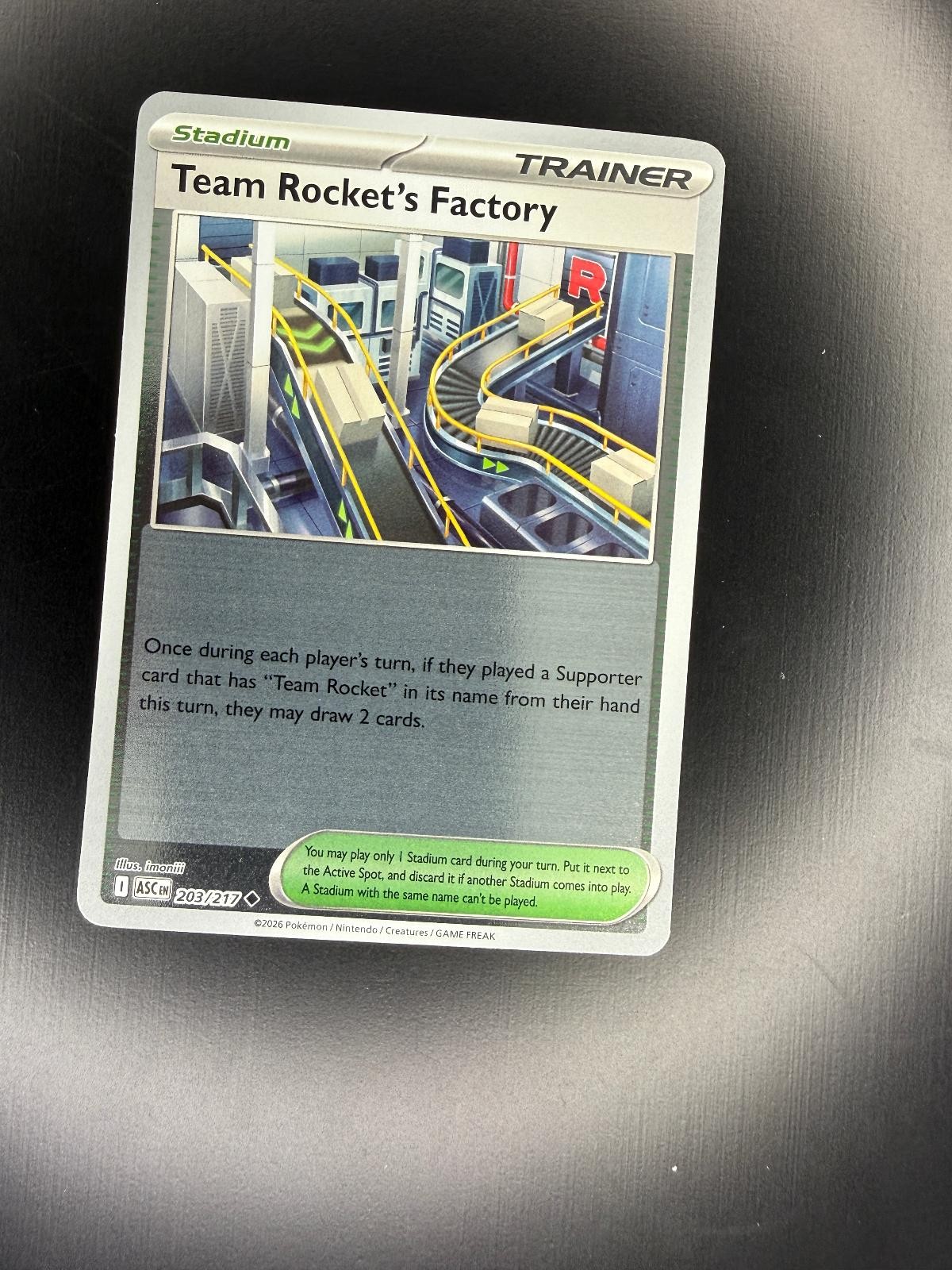 Team Rocket's Factory 203/217 Uncommon Ascended Heroes Pokemon Reverse Holo NM
