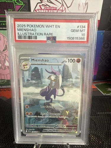 2025 Pokemon White Flare Mienshao #134 Illustration Rare PSA 10 GEM MT IR