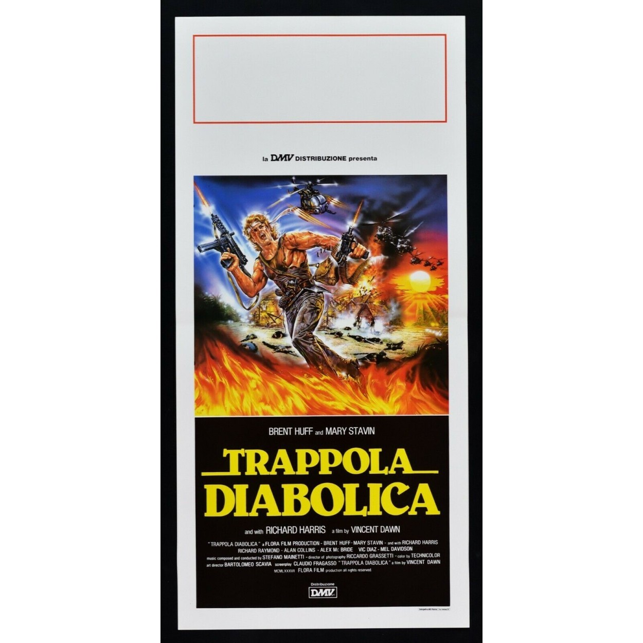 Locandina originale film Trappola diabolica (1988) - Regia di Bruno Mattei, Claudio Fragasso