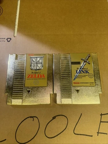 The Legend of Zelda 1 & 2 Adventure of Link (Nintendo NES, 1987)  2 Game Lot