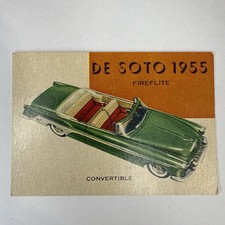 1955 Topps World On Wheels 175 De Soto Fireflite Red Back Convertible 1955 Topps World On Wheels 175 De Soto Fireflite Red Back Convertible