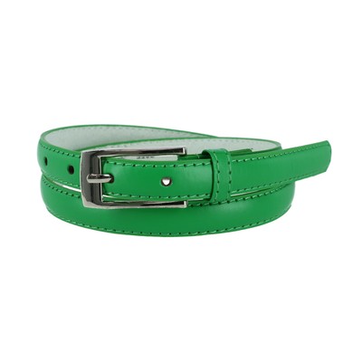 CTM Women's Skinny 3/4 Inch Leather Dress Belt