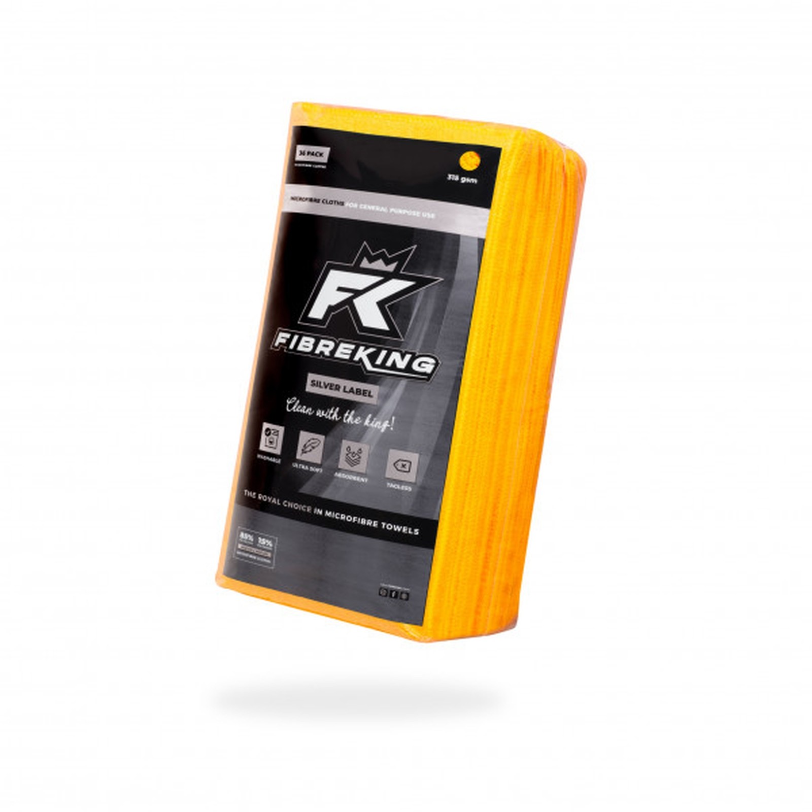 Orange Microfibre Cloths - 36 Pack - Fibre King Silver Label FK-SLMCRFBR-OR-36
