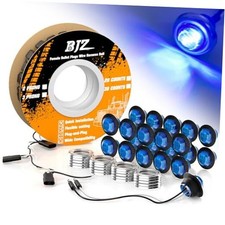 20Pcs Blue 3/4'' Trailer LED Marker Side Clearance Tail Round Blue, 20PCS