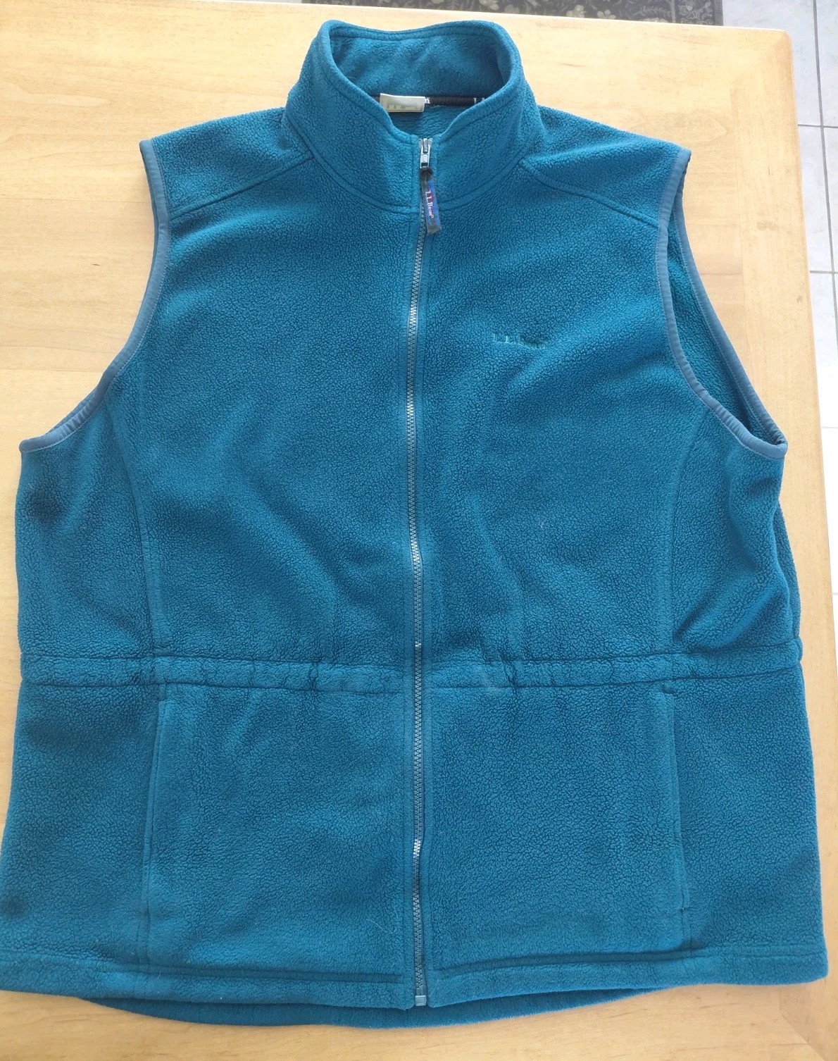 Vintage LL Bean XXL Fleece Vest Men's Zip Front Forest Green 70s-80s EXC