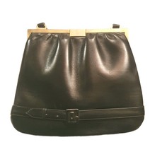 Borsa nera da donna in pelle anni 50/60 vintage