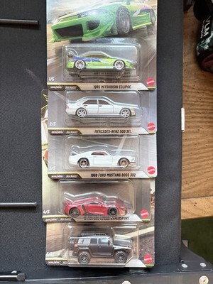 Hot Wheels Fast & Furious Diecast Car Lot (5) 1:64 Unopened Eclipse 500 SEL