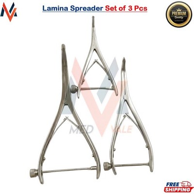 Lamina Spreader Small Medium And Large Size Set of 3 Pcs Surgical Instrument
