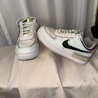 Size 8 - Nike Air Force 1 Shadow SE Pixel Swoosh - Barely Green W