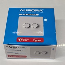 Aurora Aone AU-A1ZBR2GW Smart Wireless Zigbee Rotary 2 Gang Dimmer Switch