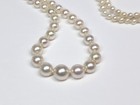 VINTAGE 2.50-8.00mm AKOYA Cultured Pearl & Diamond Graduated 20" Strand Necklace — photo 6