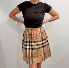 BURBERRY CHECK COTTON SKIRT WOMENS GIRLS SIZE 12 NEW WITH TAGS