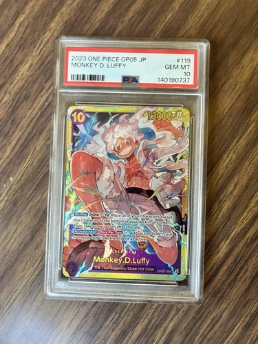 One Piece Monkey D. Luffy OP05-119 SEC PSA 10 English - Mislabeled As Japanese