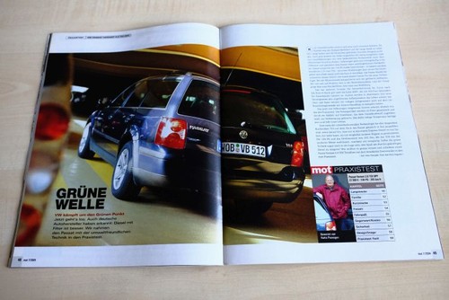 MOT 07/2004 VW Passat Variant 2.0 TDI DPF mit 136PS im Praxistest auf 12 Seiten