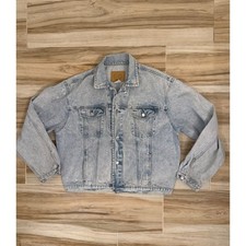 Vintage Gap Denim Jacket Mens XL Light Wash Acid Blue Trucker 90s Oversized