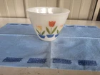 Vintage FIRE KING Tulip Mixing Bowl - 5.5 Inch diameter Milk Glass Ware