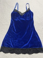 Women Sleepwear/Nightgown/Dark Blue/Black Adjustable Straps Lace SZ S NWOT 212