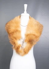 1379 GLAMOROUS REAL RED FOX FUR COAT LUXURY FUR JACKET STOLE BEAUTIFUL LOOK