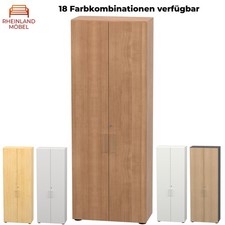 Fl&uuml;gelt&uuml;renschrank Cabino 6OH - 80x42x216 cm - abschlie&szlig;bar mit Metallgriff