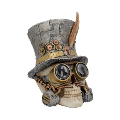 Graf Archibald Steampunk Zylinderhut Totenkopf 19,5 cm. Tolle Details gut gemacht.