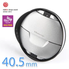 KiWAV HOOCAP lens cap + hood TX40.5 silver fits Carl Zeiss Jena Herar 3.5cm F3.5