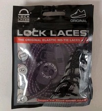 Lock Laces The Original Elastic No-Tie Shoelaces Purple one size New