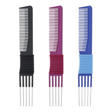3PCS Teasing Comb with Metal Pick, Comb with Prong, Hair Styling Combs for Women