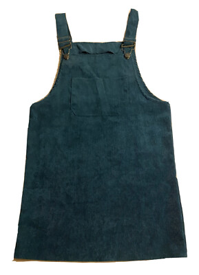 Hengsheng Jeans Corduroy Overalls Dress W/ Pockets Deep Sea Green Juniors  Small