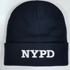 NYPD Embroidered Knit Beanie Cap Hat New
