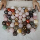 5Kg 56Pcs Natural Quartz Crystal Jasper Sphere Ball Mixed Stone Tumbles Healing