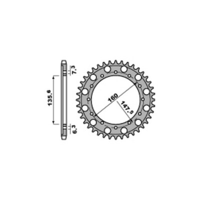 PBR 1507 GETRIEBEKRANZ ERGAL GOLD Z 56 SCHRITT 428 BETAMOTOR URBAN 125 2009