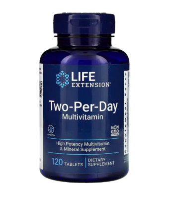 Life Extension, Two-Per-Day Multivitamin, Zwei-pro-Tag-Multivitamin, 120 Stück