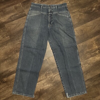 Marithe Francois Girbaud Jeans Mens 36x31 Blue Cargo Baggy Wide Leg Hip Hop 