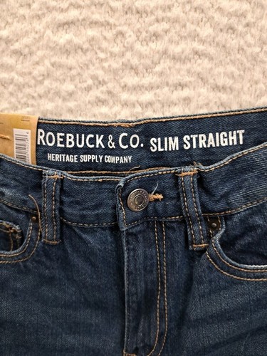 Roebuck & Co Jeans Boys Size 16 Slim Straight Adjustable Waist Sear NEW - Picture 5 of 12