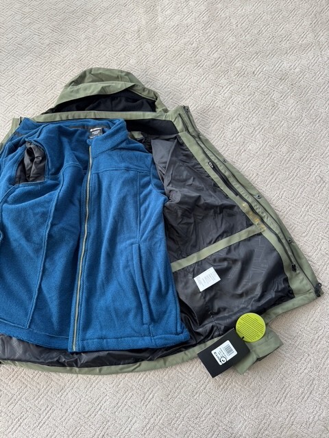 killtec heren Outdoorjas/functionele jas met afritsbare capuchon en sneeuwvanger KSW 24 MN SKI JCKT, waldgrün, 3XL, 43429-000