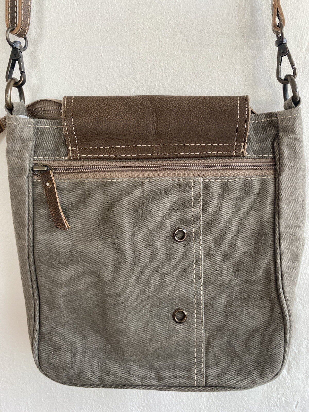 Myra Bag Bicycle Bike Print Graphic Olive Green Crossbody Shoulder Bag