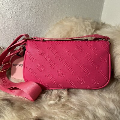 NWT Juicy Couture Double Trouble Crossbody - Embossed Pink NWT Juicy Couture Double Trouble Crossbody - Embossed Pink