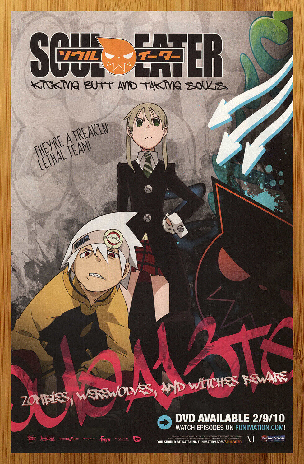 Soul Eater Anime Part One DVD Set Episodes 1-13 Funimation VGUC