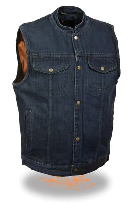 Milwaukee Leather DM1310 Men's Classic Blue Denim Western Style Cowboy – USA