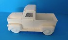 New Slightly Weathered White Metal Old Pick Up Truck Potted Plant Holder